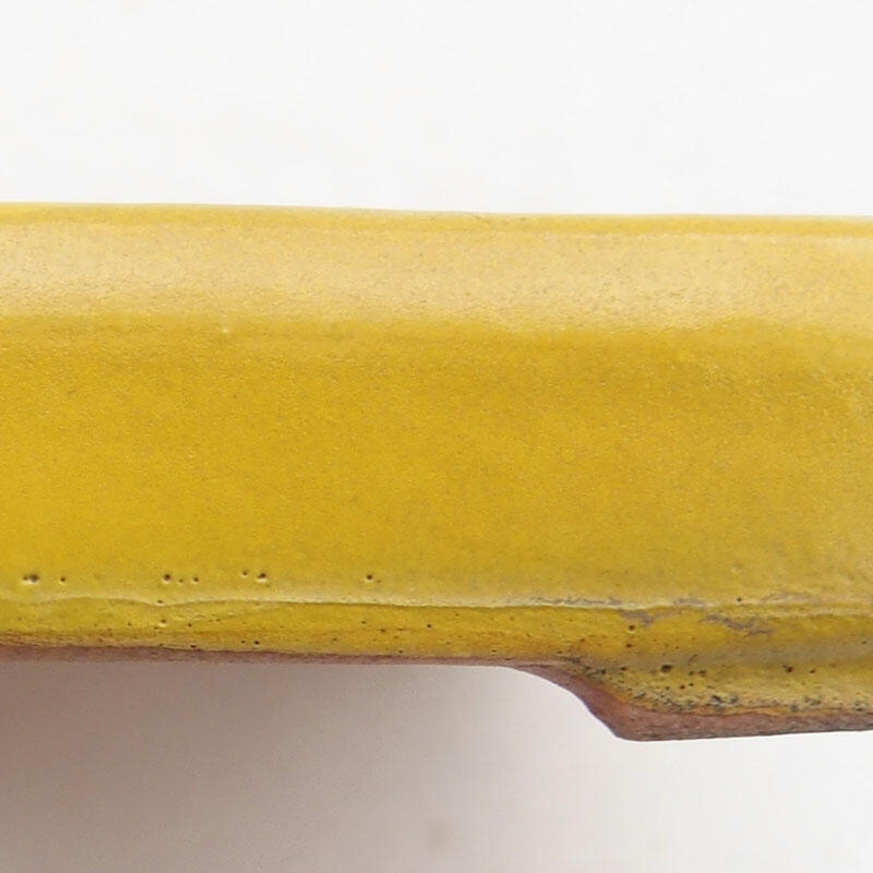 Cuenco bonsái de cerámica 10 x 8 x 2 cm, amarillo