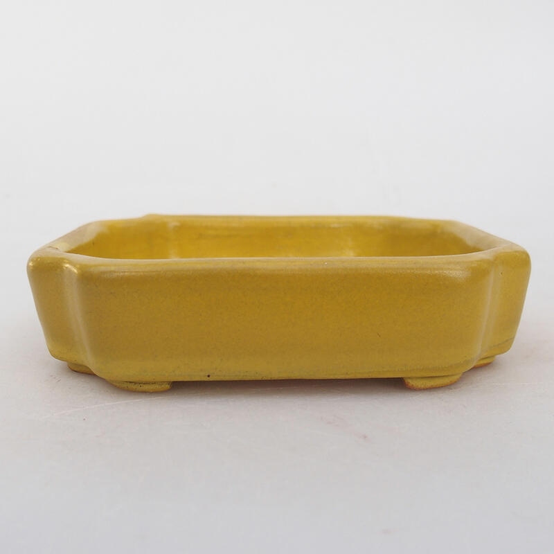Cuenco bonsái de cerámica 10 x 8 x 2 cm, amarillo
