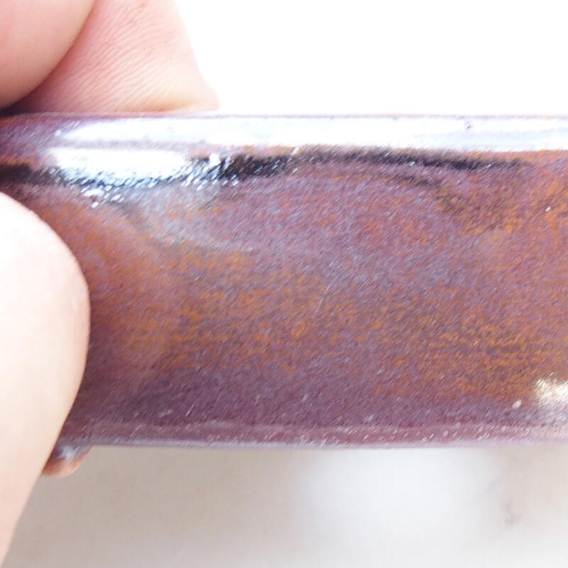 Cuenco bonsái de cerámica 10 x 8 x 3,5 cm, marrón