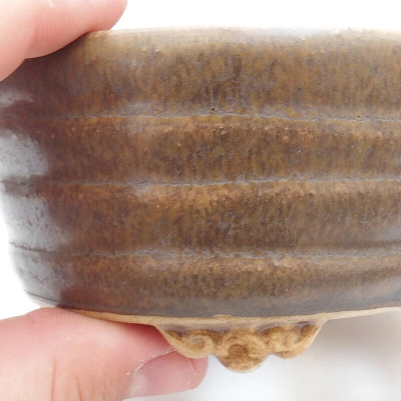 Cuenco bonsái de cerámica 10 x 9 x 5 cm, marrón