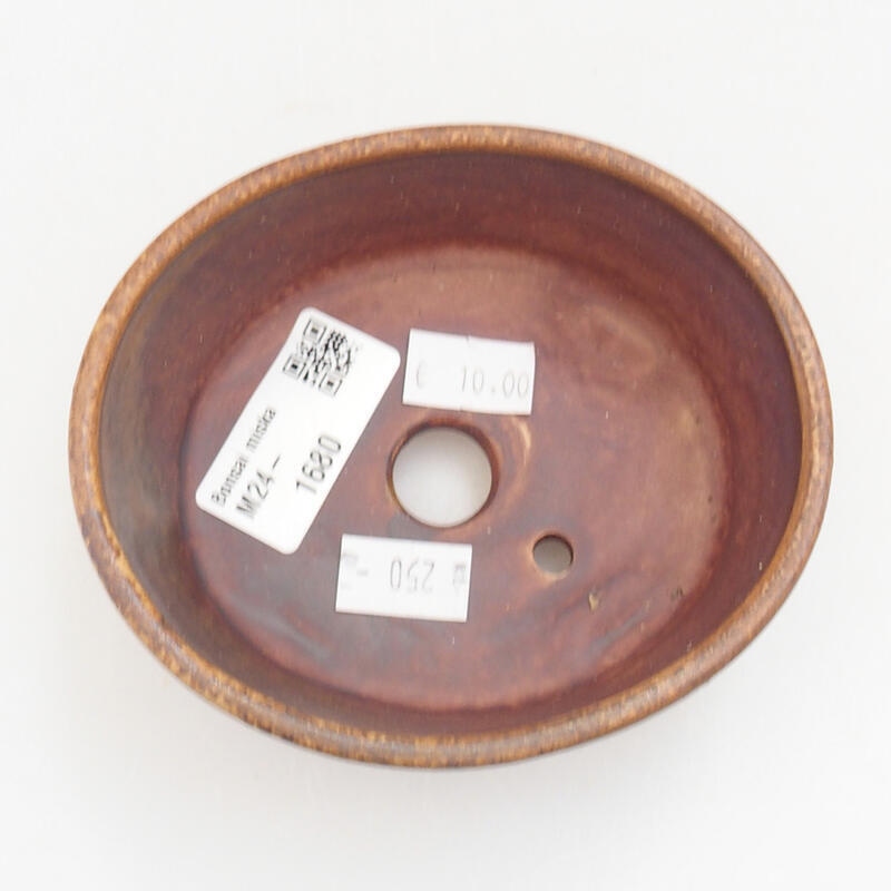 Cuenco bonsái de cerámica 10 x 9 x 5 cm, naranja