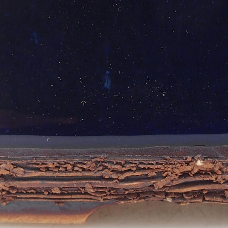 Cuenco bonsái de cerámica 11,5 x 10 x 4,5 cm, color azul