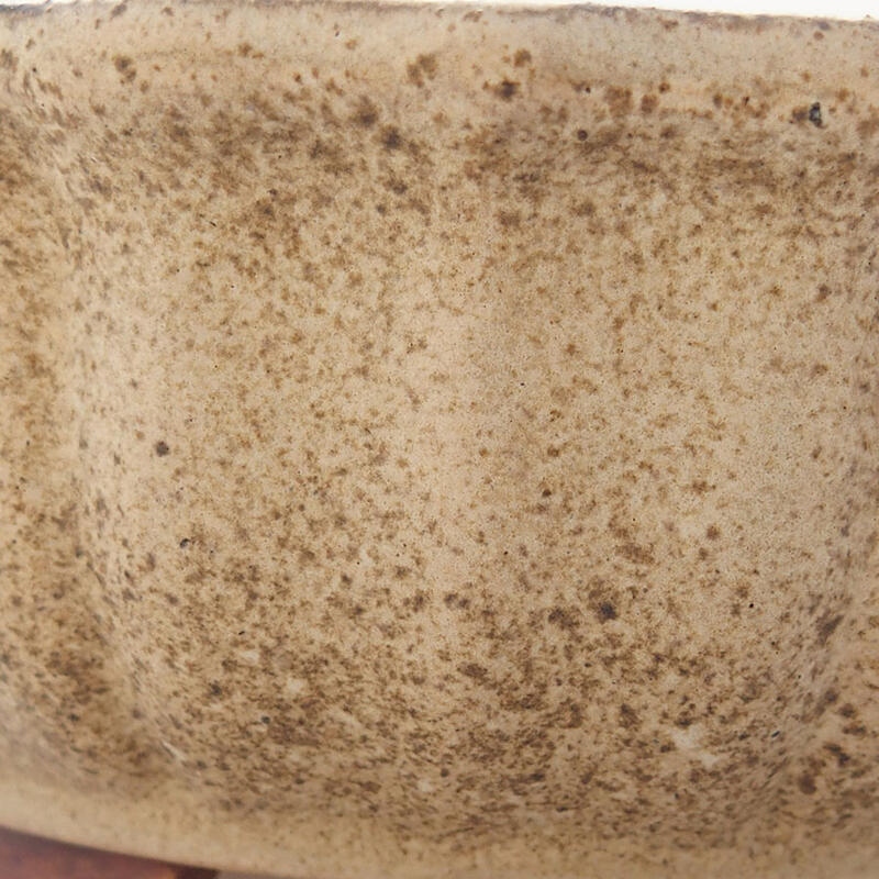 Cuenco bonsái de cerámica 11,5 x 11,5 x 5 cm, beige