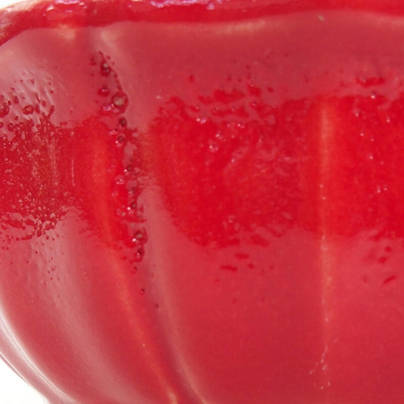 Cuenco bonsái de cerámica 11,5 x 11,5 x 5 cm, color rojo