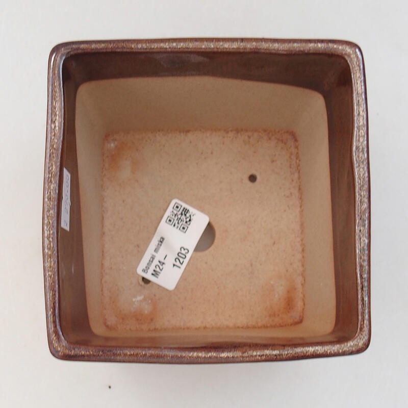 Cuenco bonsái de cerámica 11,5 x 11,5 x 9 cm, verde