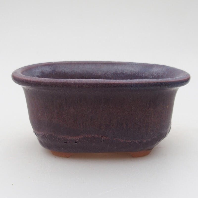 Cuenco bonsái de cerámica 11,5 x 8 x 5 cm, color morado