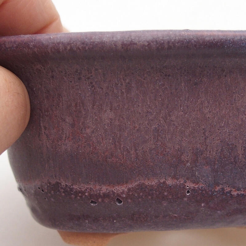 Cuenco bonsái de cerámica 11,5 x 8 x 5 cm, color morado