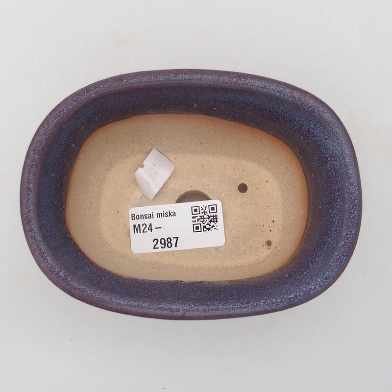 Cuenco bonsái de cerámica 11,5 x 8 x 5 cm, color morado