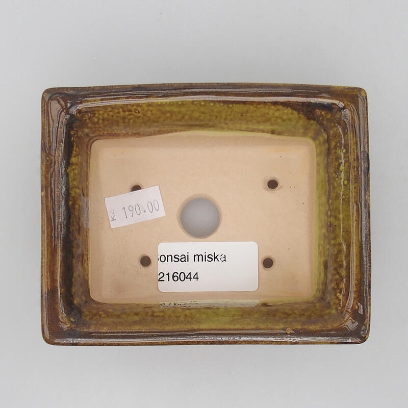 Cuenco bonsái de cerámica 11,5 x 9,5 x 5 cm, gris