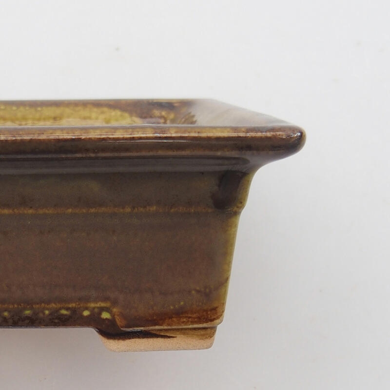 Cuenco bonsái de cerámica 11,5 x 9,5 x 5 cm, gris