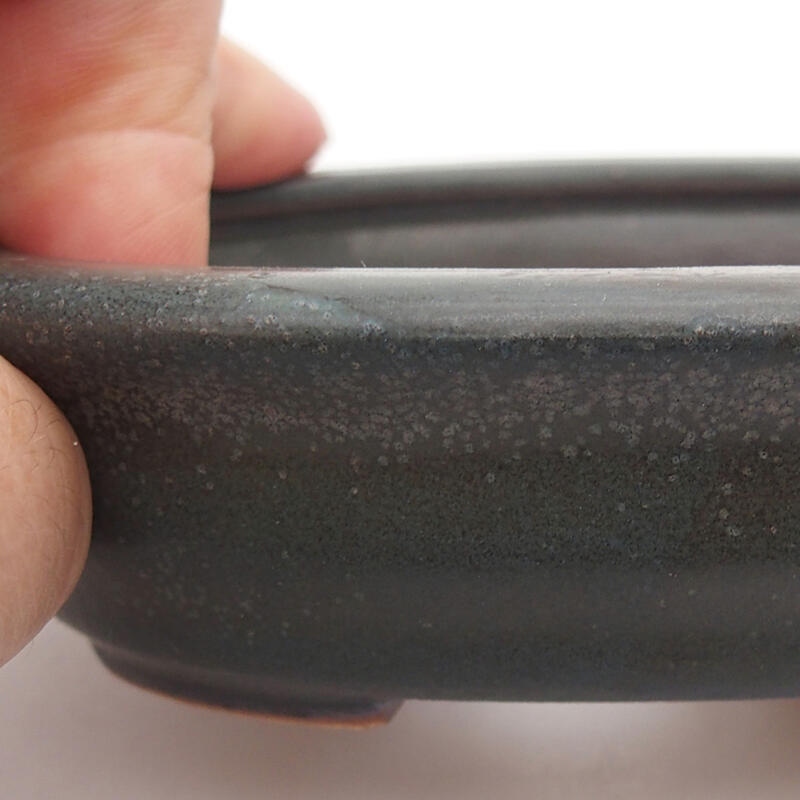 Cuenco bonsái de cerámica 11,5 x 9 x 3 cm, gris