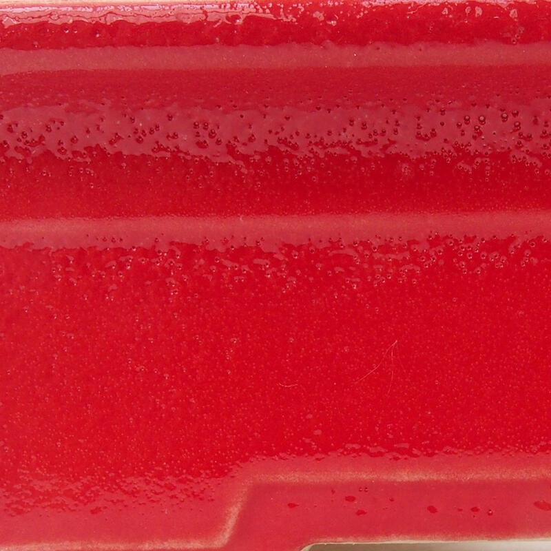 Cuenco bonsái de cerámica 11,5 x 9 x 4,5 cm, color rojo