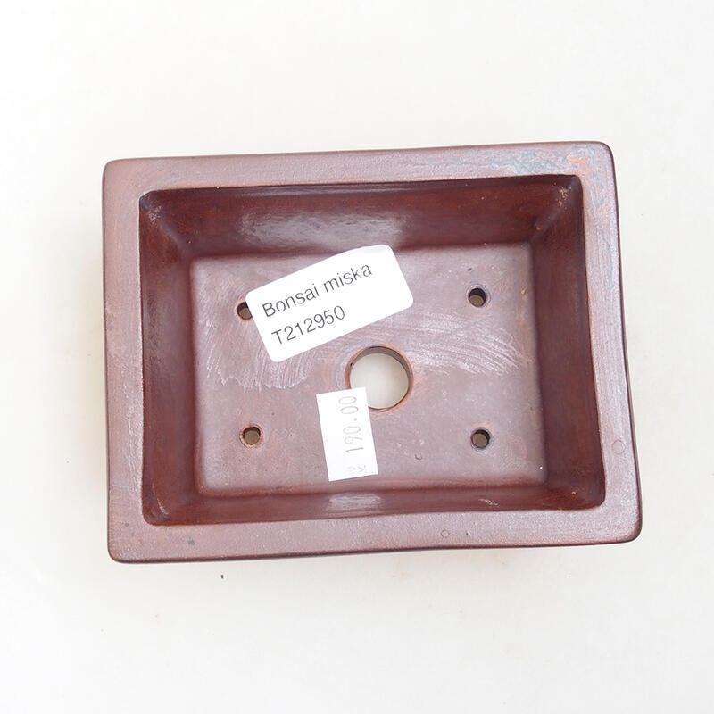 Cuenco bonsái de cerámica 11,5 x 9 x 5 cm, marrón