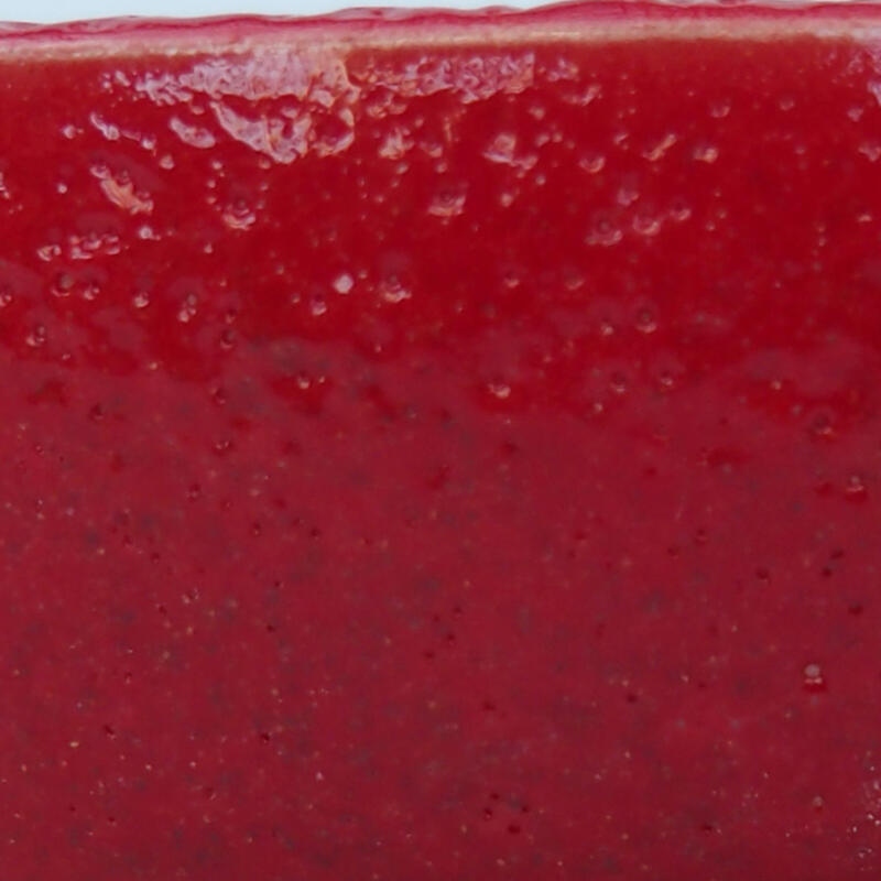 Cuenco bonsái de cerámica 11 x 11 x 2,5 cm, color rojo