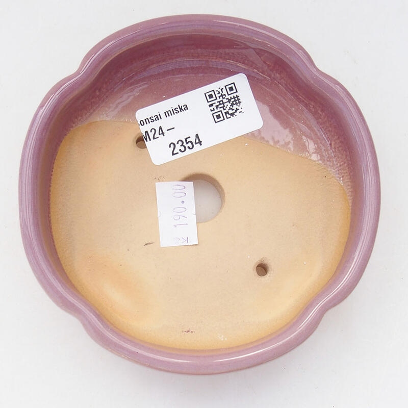 Cuenco bonsái de cerámica 11 x 11 x 3 cm, color morado