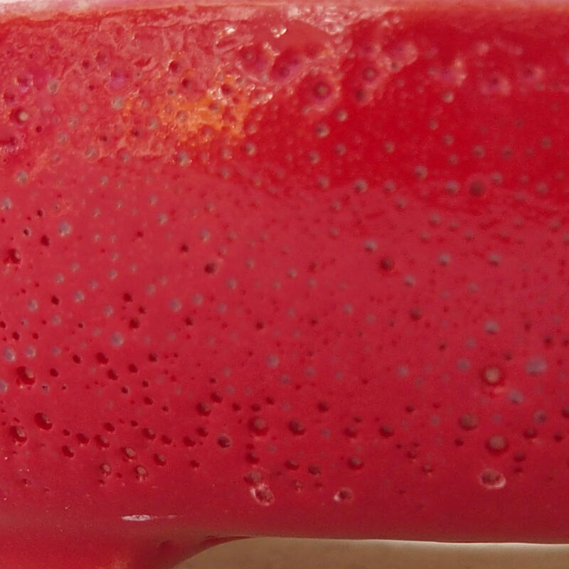 Cuenco bonsái de cerámica 11 x 11 x 3 cm, color rojo