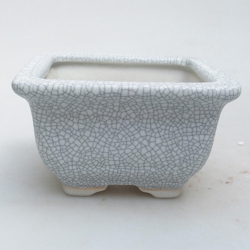 Cuenco bonsái de cerámica 11 x 11 x 6,5 cm, color raku