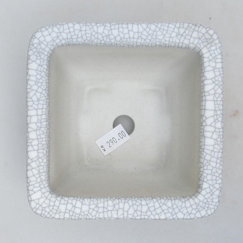 Cuenco bonsái de cerámica 11 x 11 x 6,5 cm, color raku