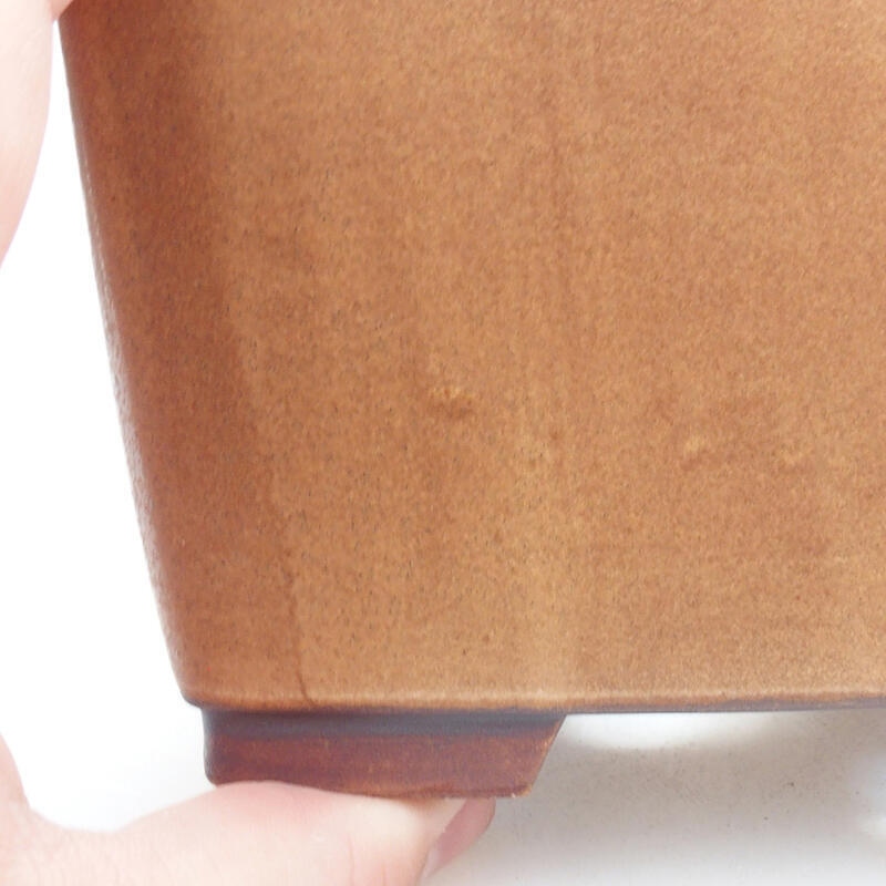 Cuenco bonsái de cerámica 11 x 11 x 8 cm, naranja