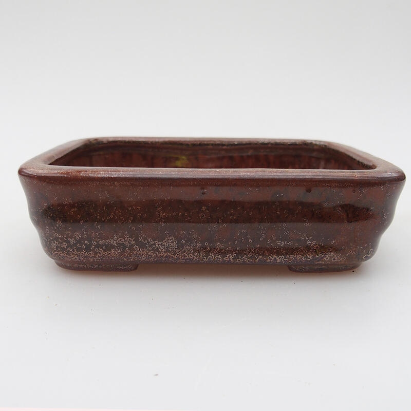 Cuenco bonsái de cerámica 11 x 8 x 3 cm, marrón