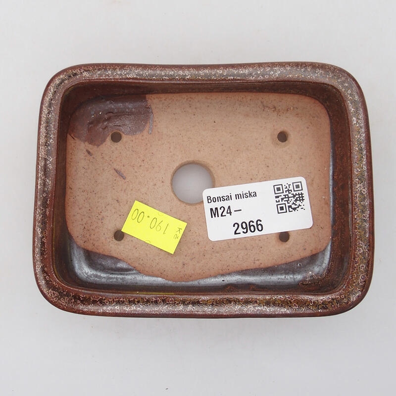 Cuenco bonsái de cerámica 11 x 8 x 3 cm, marrón