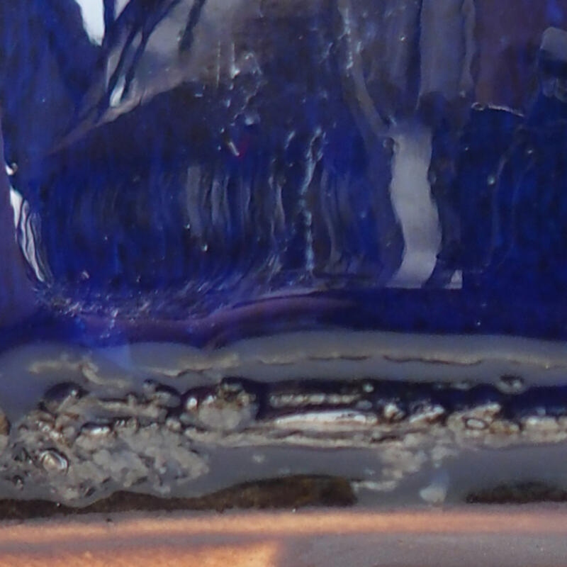 Cuenco bonsái de cerámica 11 x 8 x 4,5 cm, color azul