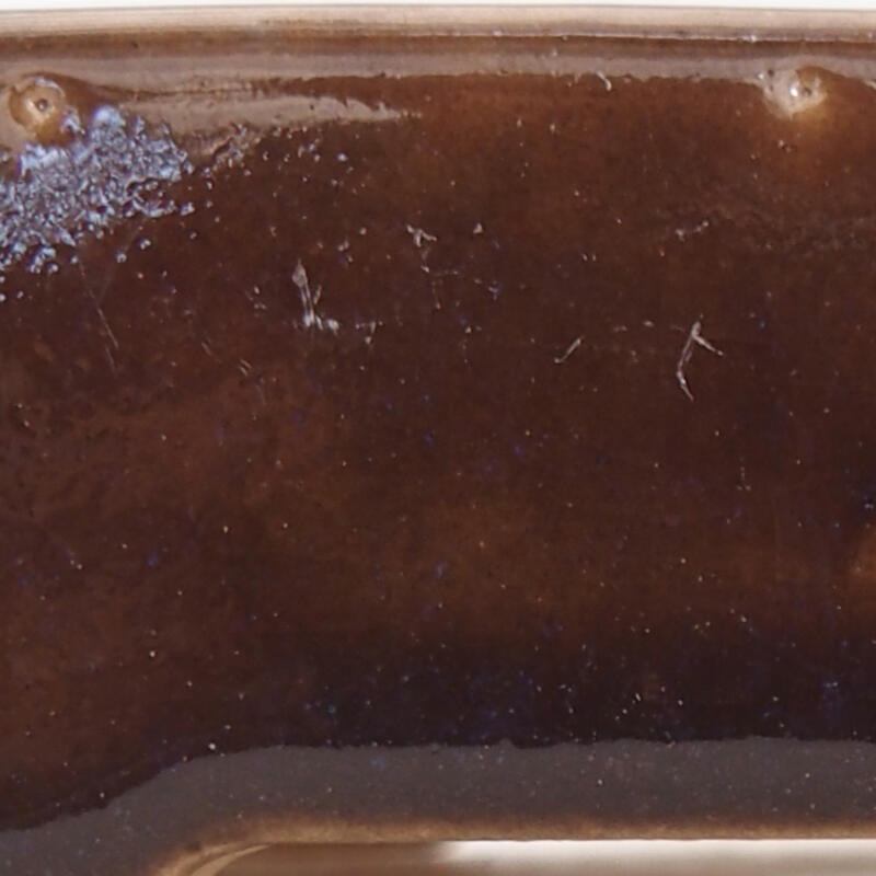 Cuenco bonsái de cerámica 11 x 9 x 3,5 cm, marrón