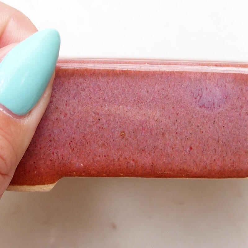 Cuenco bonsái de cerámica 11 x 9 x 3 cm, rosa