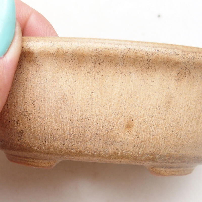 Cuenco bonsái de cerámica 11 x 9 x 4 cm, color beige