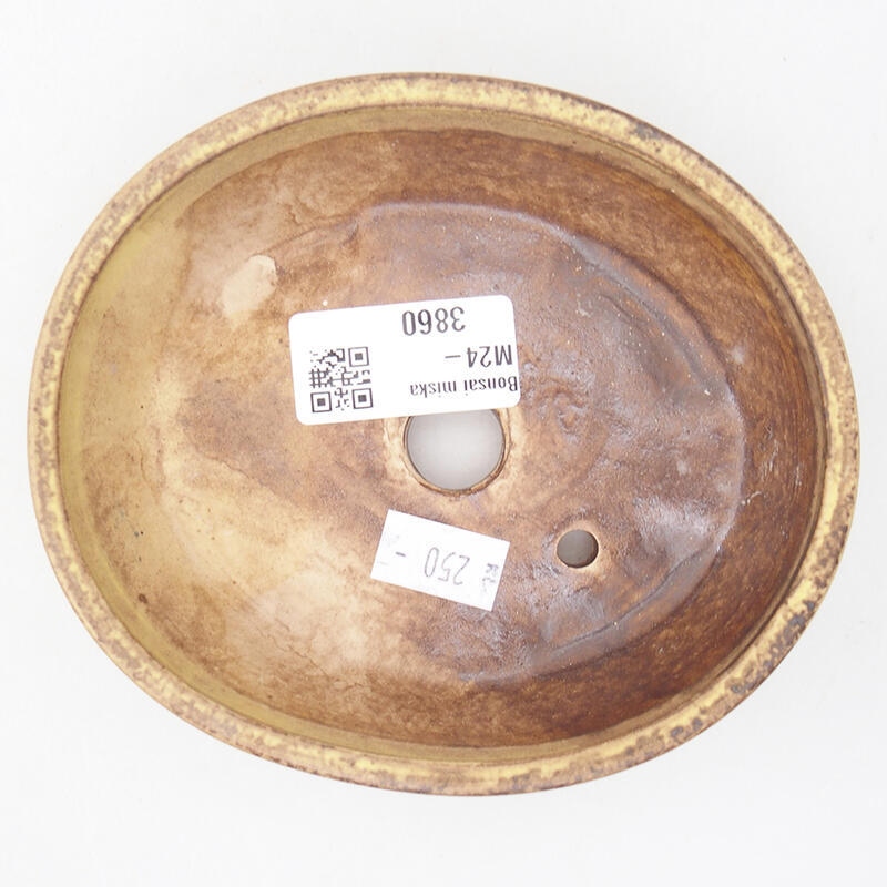 Cuenco bonsái de cerámica 12,5 x 10,5 x 3,5 cm, verde