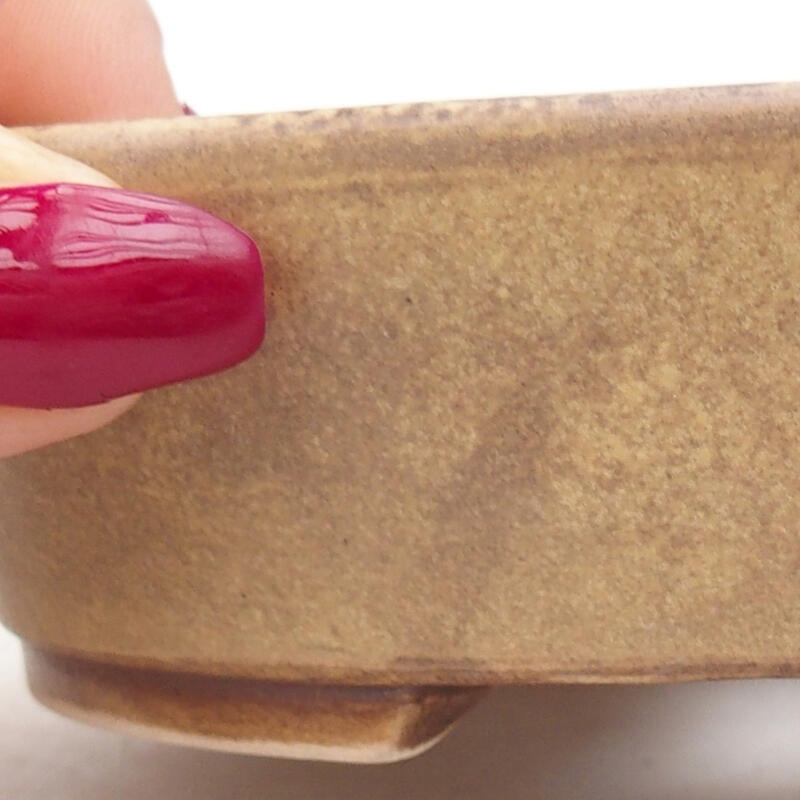 Cuenco bonsái de cerámica 12,5 x 10,5 x 3,5 cm, verde