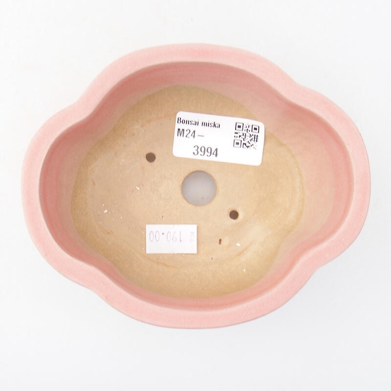 Cuenco bonsái de cerámica 12,5 x 10,5 x 4,5 cm, rosa