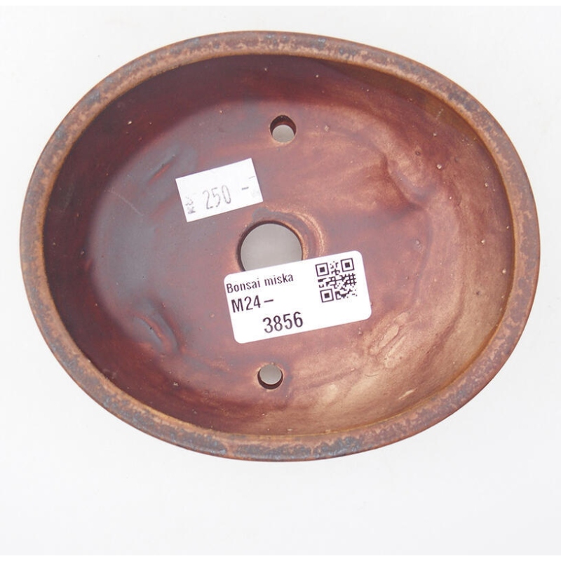 Cuenco bonsái de cerámica 12,5 x 10 x 4 cm, marrón