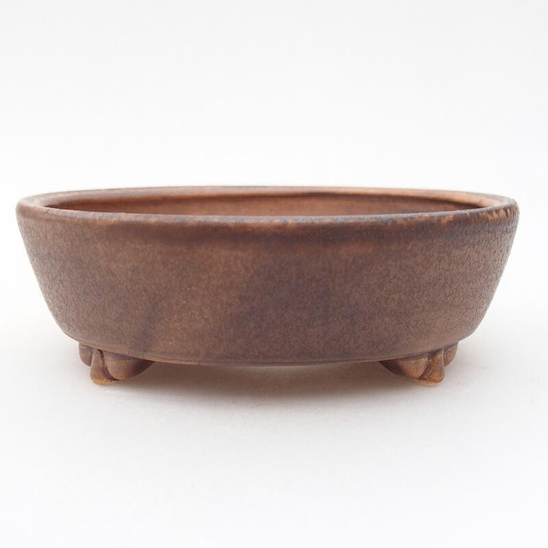 Cuenco bonsái de cerámica 12,5 x 10 x 4 cm, marrón