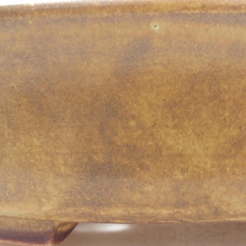 Cuenco bonsái de cerámica 12,5 x 12 x 3,5 cm, marrón