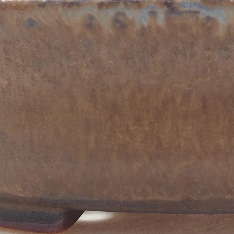 Cuenco bonsái de cerámica 12,5 x 12 x 3,5 cm, marrón