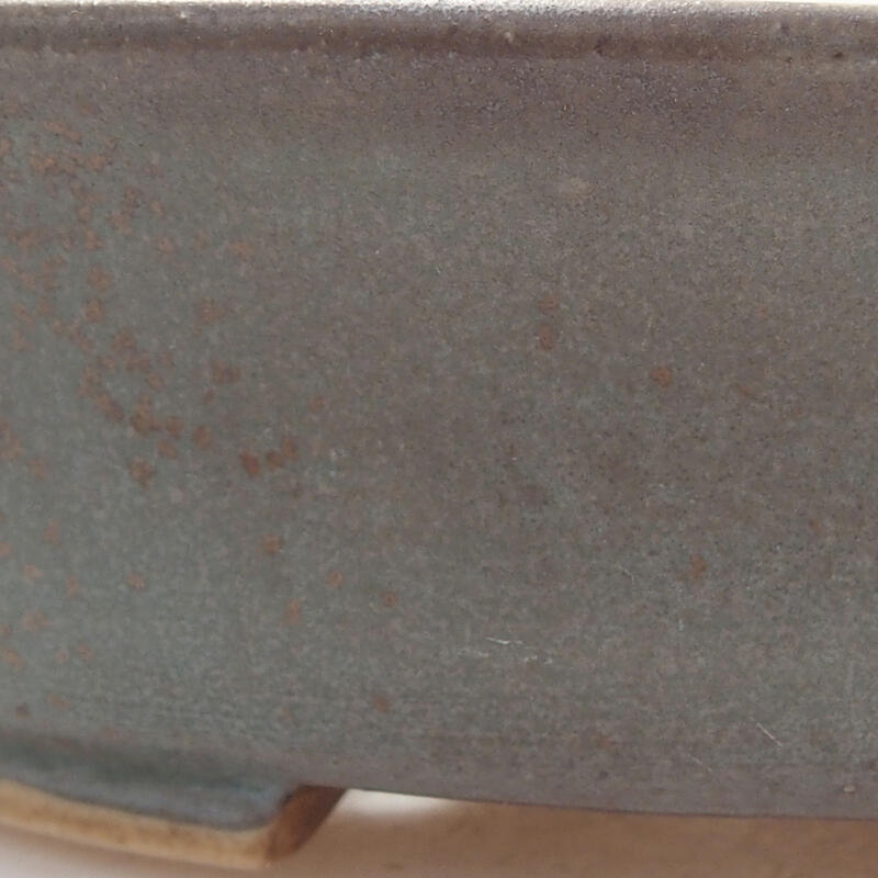 Cuenco bonsái de cerámica 12,5 x 12 x 3,5 cm, color azul