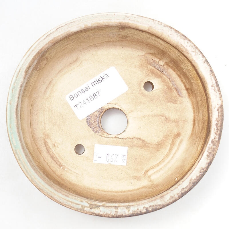 Cuenco bonsái de cerámica 12,5 x 12 x 3,5 cm, verde