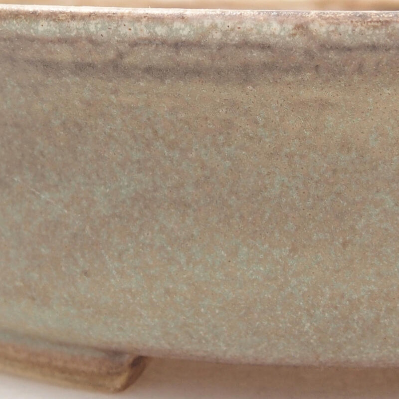 Cuenco bonsái de cerámica 12,5 x 12 x 3,5 cm, verde