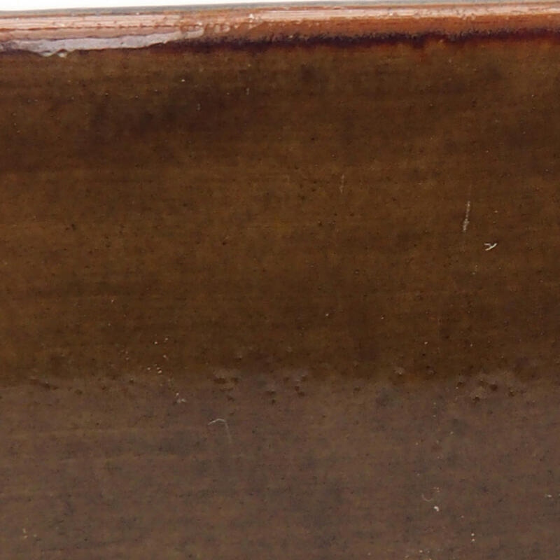 Cuenco bonsái de cerámica 12,5 x 9,5 x 3 cm, marrón