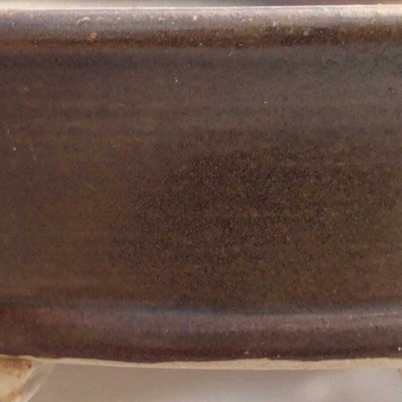 Cuenco bonsái de cerámica 12 x 10,5 x 3,5 cm, marrón