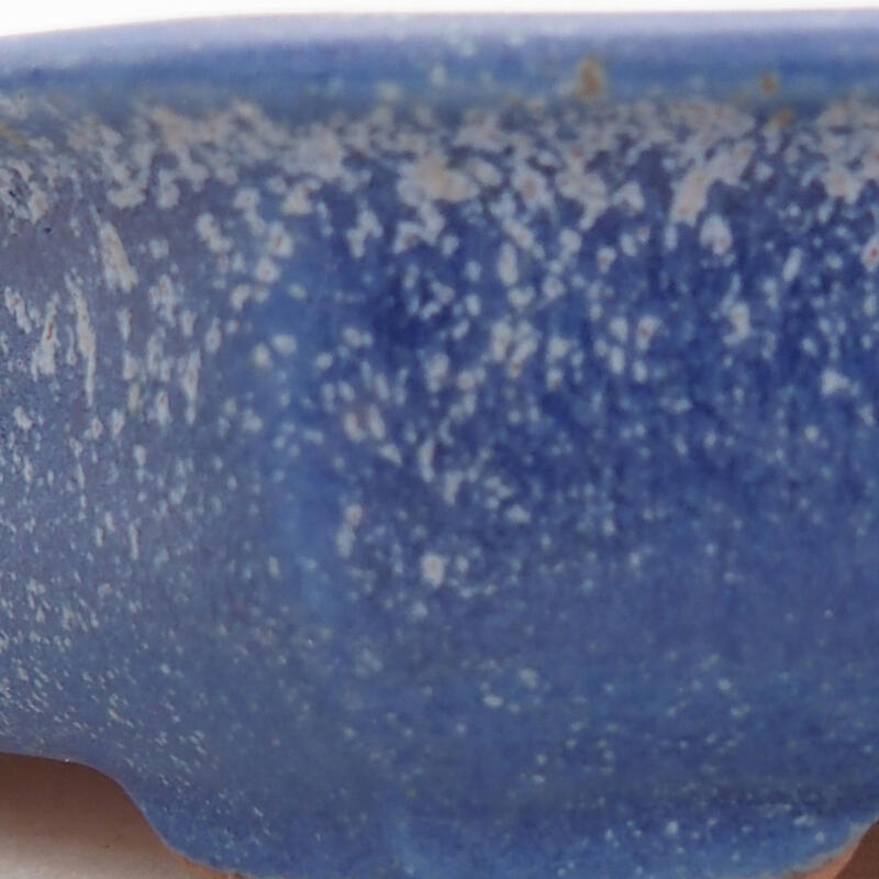 Cuenco bonsái de cerámica 12 x 12 x 2,5 cm, color azul