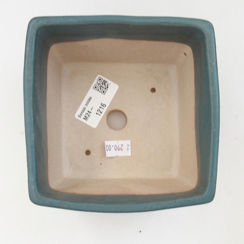 Cuenco bonsái de cerámica 12 x 12 x 8,5 cm, color azul