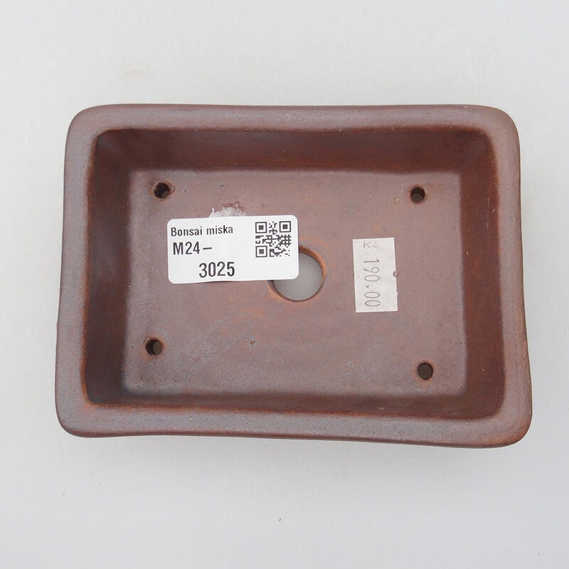 Cuenco bonsái de cerámica 12 x 8,5 x 3,5 cm, color metálico