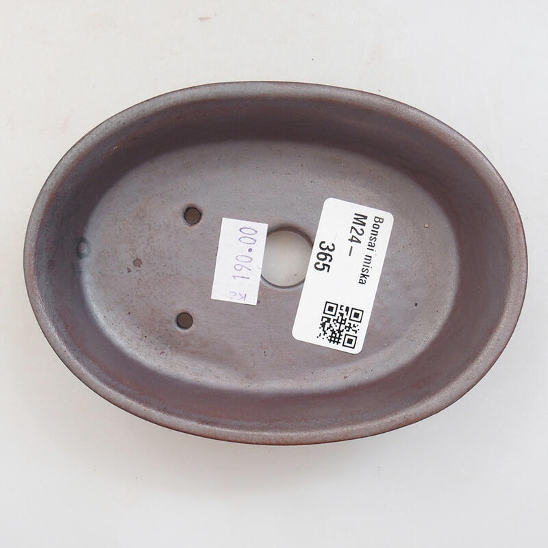 Cuenco bonsái de cerámica 12 x 8,5 x 3 cm, color metálico