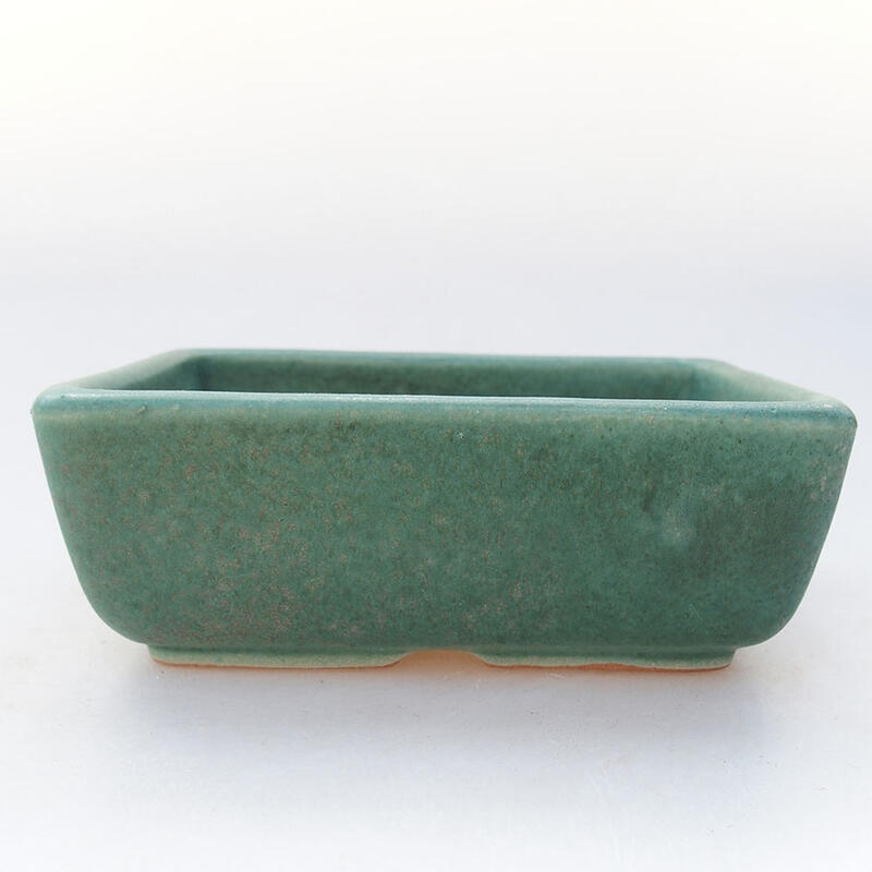 Cuenco bonsái de cerámica 12 x 8,5 x 4,5 cm, verde