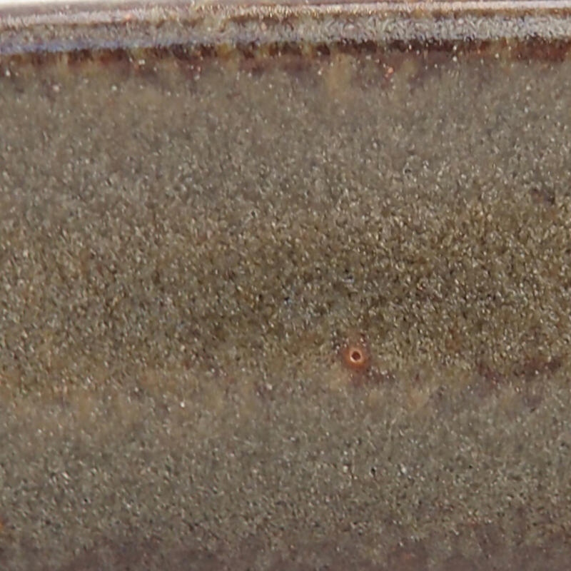 Cuenco bonsái de cerámica 12 x 9,5 x 3 cm, marrón