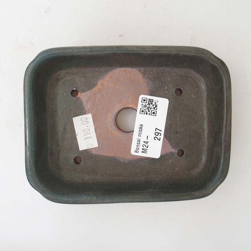 Cuenco bonsái de cerámica 12 x 9 x 3 cm, gris