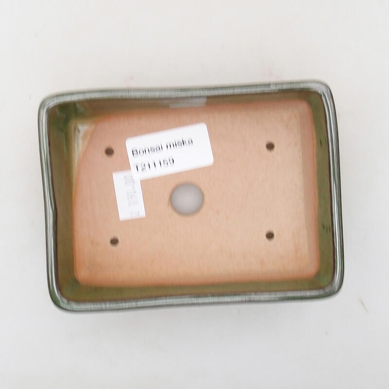 Cuenco bonsái de cerámica 12 x 9 x 4 cm, verde