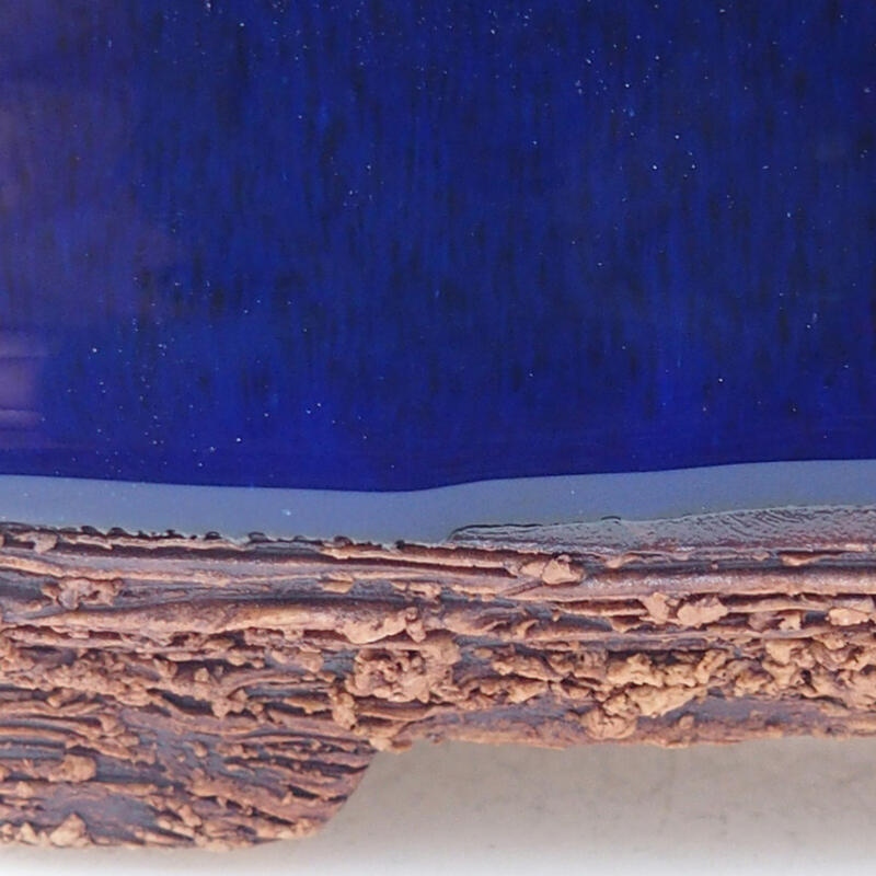 Cuenco bonsái de cerámica 12 x 9 x 5 cm, color azul